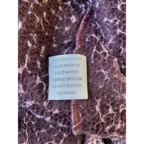 Mauve Pink Woman’s Long Sleeve 1/4 Zip Pullover Sherpa Jacket Small/Medium - Picture 7 of 10